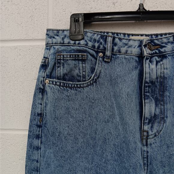 SO Juniors Size 13 Jeans Girls Acid Wash Hi-Rise Jeans Denim Cutoff Cuff‎ Pants - Picture 1 of 7